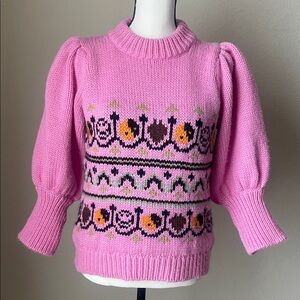 GANNI Pink Sweater. NEW without Tags . Size Large 
Climate Compensated Clothing